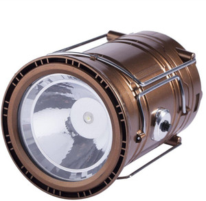 VibeX ™ 3-in-1 Rechargeable Solar Ultra Bright Led Camping & Portable Outdoor Survival Lamp Brown Plastic Lantern