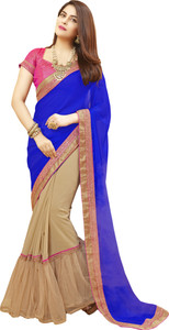 M.S.Retail Embroidered Bollywood Georgette Saree