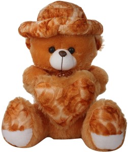 S S MART 3 Feet Brown Teddy Bear with cap & Heart  - 90 cm