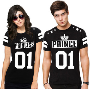 Frenemy Self Design Men & Women Round Neck Black T-Shirt