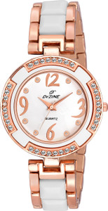 Dezine DZ-LR067-WHT-RGLD Analog Watch - For Women