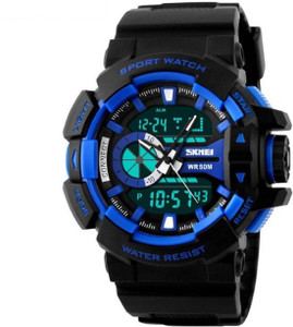 Skmei Marks-1117-Blue Sports Analog-Digital Watch - For Men