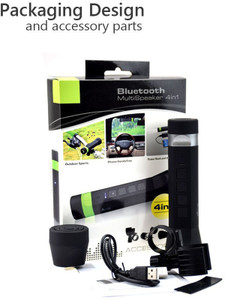VibeX ™ Portable Bluetooth Multi Bike Speaker,4 in 1 Flash/Bluetooth Bicycle Speaker with Power Bank LED Front Light