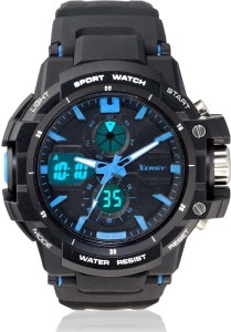 xergy Water Resistant , Alarm Clock , Stopwatch , LED Light , Dual time Sports Analog-Digital Analog-Digital Watch  - For Men