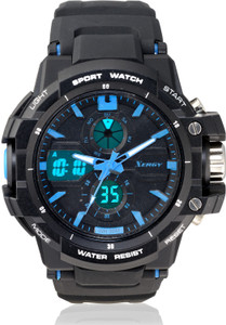 xergy Water Resistant , Alarm Clock , Stopwatch , LED Light , Dual time Sports Analog-Digital Analog-Digital Watch - For Men
