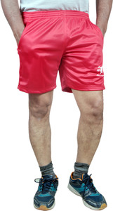 HPS Sports Solid Men & Women Red Sports Shorts