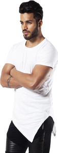 Fugazee Solid Men Round Neck White T-Shirt