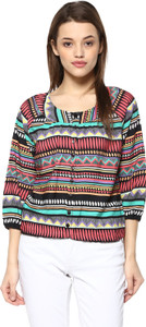 Mayra Casual 3/4th Sleeve Printed Women's Multicolor Top
