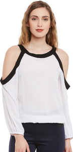 I Know Casual Full Sleeve Solid Women's White Top