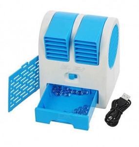 OSR Traders Mini Small Fan Cooling Portable Desktop Dual Bladeless Air Conditioning Fan Usb Assorted DBX1 USB Air Freshener
