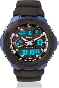 Xergy Analog Digital, water proof , Alarm , Stopwatch , LED Light , Dual time Sports Watch 5205-1 Analog-Digital Watch  - For Boys