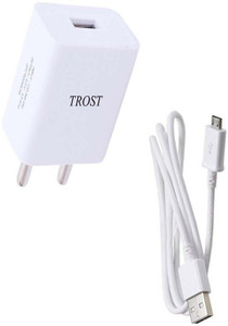 Trost 2A Wall Charger with USB Cable for Vvo V5 Pls Mobile Charger