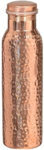 Frabjous Hammered Copper Water Bottle, Handmade,Joint Free & Leak Proof for Ayurvedic Health Benefits 650 ml Bottle