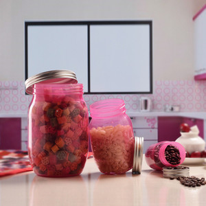 MasterCook Mason Jar - 250 ml, 750 ml, 2000 ml Plastic Food Storage