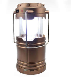 Wonder World ® Tensile 6 LED solar charger emergency lighting Super Bright Brown Plastic Lantern