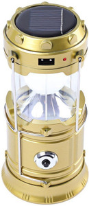 Wonder World ® Hand Lamp Rechargable Collapsible Solar Camping Brown Plastic Lantern