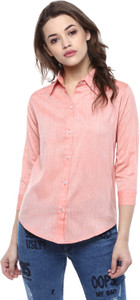 Mayra Women's Solid Casual Orange Shirt