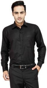 Black Bee Men's Solid Casual Black Shirt