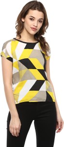 Mayra Casual Short Sleeve Printed Women's Multicolor Top