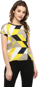 Mayra Casual Short Sleeve Printed Women's Multicolor Top
