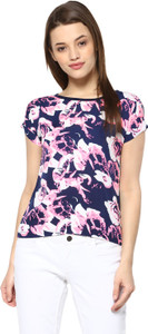 Mayra Casual Short Sleeve Printed Women's Multicolor Top