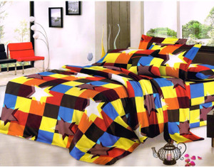 Casa Confort Cotton 3d Printed Queen Sized Double Bedsheet 1 Bed