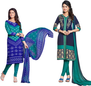 DRAPES Crepe Printed Salwar Suit Dupatta Material