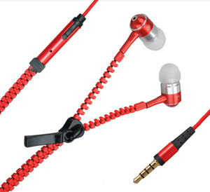 Technuv Zipper earphone Wired Headset With Mic