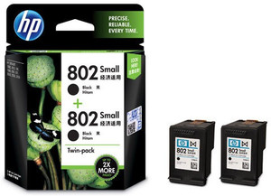 HP 802 Small Twin Pack Single Color Ink