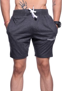 Maggivox Solid Men's Grey Sports Shorts