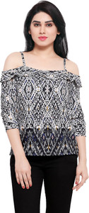 Serein Casual 3/4th Sleeve Floral Print Women's Multicolor Top