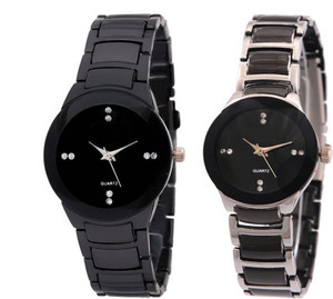 Shivam Retail Black Silver Casual Look Combo02 Analog Watch - For Women