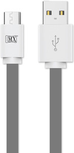 MX Micro Usb Flat Cable High Speed Tangle free for Mobile Data Sync Fast Charging 1 Mtr -Grey USB Cable