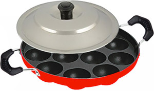 TG Shoppers Non Stick Appam Patra Paddu Maker 12pcs Pan 22.8 cm diameter