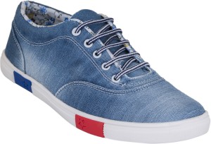 Pery-Pao Mens blue denim Sneakers