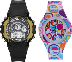 Creator Yellow Sports(Random Colours Will Be Sent) New Design Dial Analog-Digital Watch - For Boys & Girls