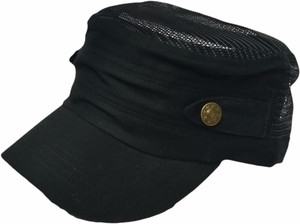 Friendskart Self Design Short Cap In Half Net Black Colour Famous For Mens And Boys Cap