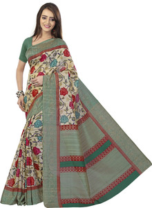 Sunaina Printed Daily Wear Cotton Linen Blend Saree