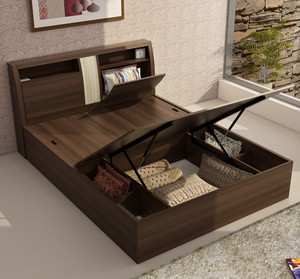 Spacewood Engineered Wood Queen Bed With Storage