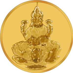 RSBL BIS Hallmarked Goddess Lakshmi Precious 24 (995) K 1 g Yellow Gold Coin