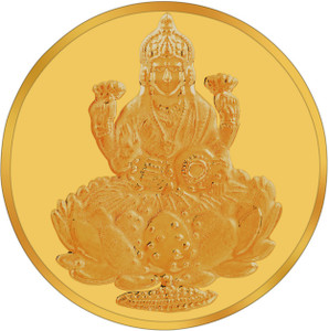 RSBL BIS Hallmarked Goddess Lakshmi Precious 24 (995) K 2 g Yellow Gold Coin