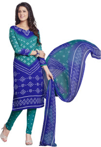 Drapes Crepe Printed Salwar Suit Dupatta Material