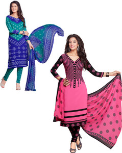DRAPES Crepe Printed Salwar Suit Dupatta Material