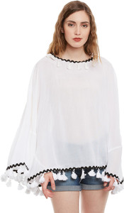 I Know Casual Full Sleeve Solid Women's White Top