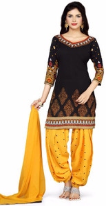 Ishin Crepe Printed Salwar Suit Dupatta Material