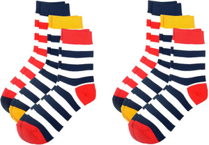 Color Fevrr Men & Women Striped Mid-calf Length Socks