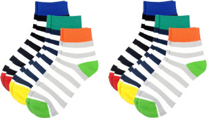 Color Fevrr Men & Women Striped Low Cut Socks