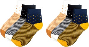 Color Fevrr Men & Women Striped Low Cut Socks
