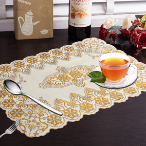 YELLOW WEAVES Rectangular Pack of 6 Table Placemat