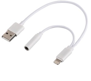 techdizi 3.5mm Headphone Jack Adapter AUX Connector Charging Cable Lightning Cable